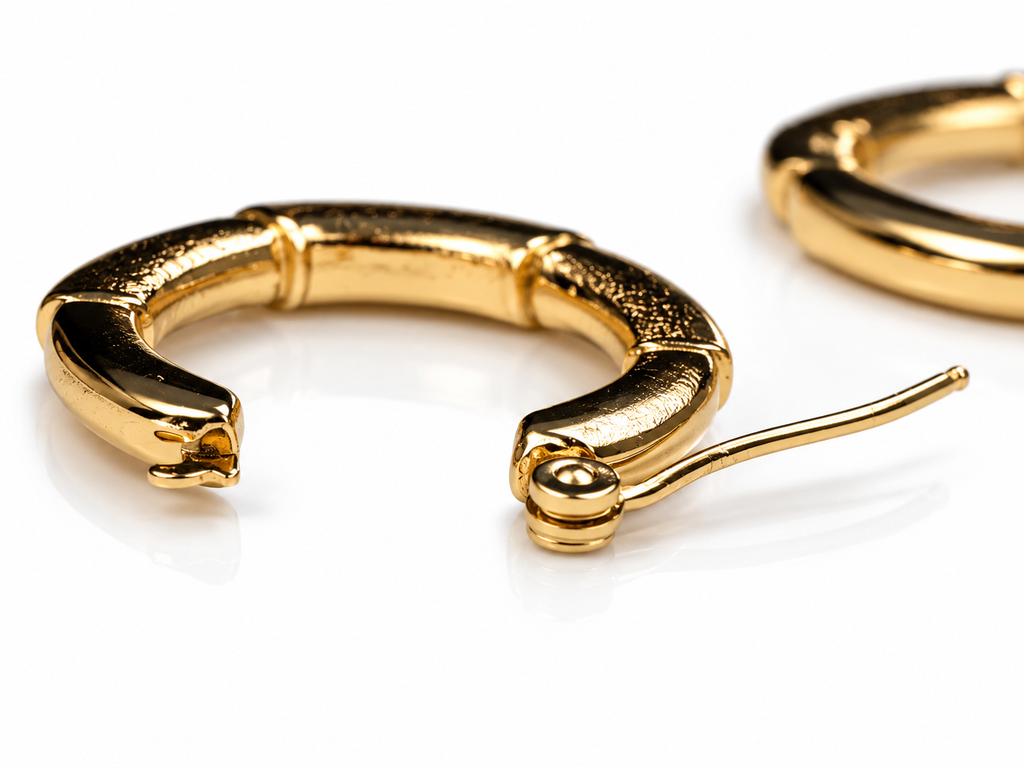 Chunky Segmented Hoop Earrings